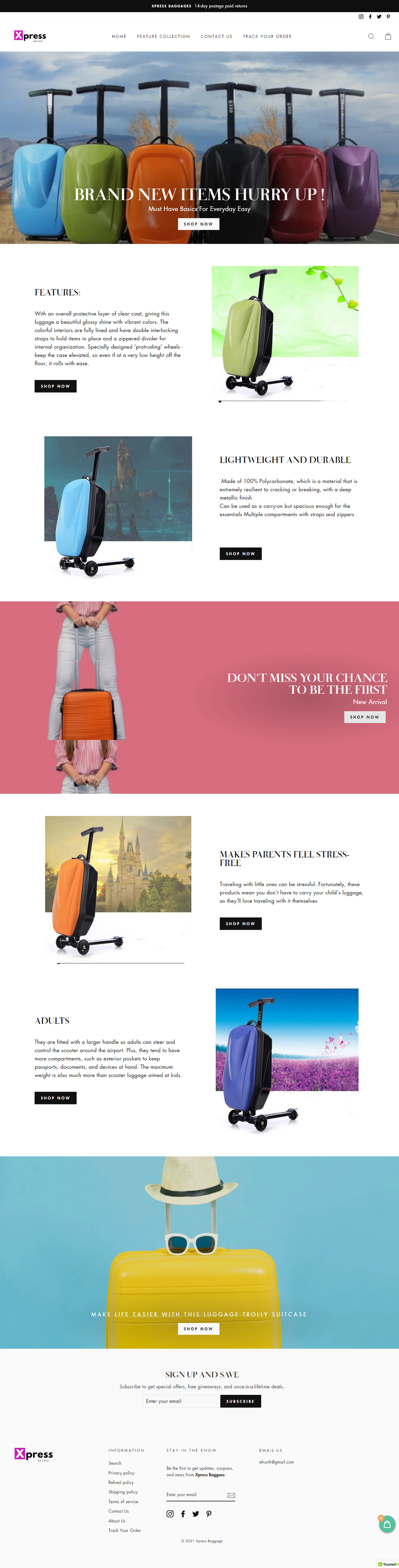 Scooter Suitcase Dropship Business - XpressBaggage.com