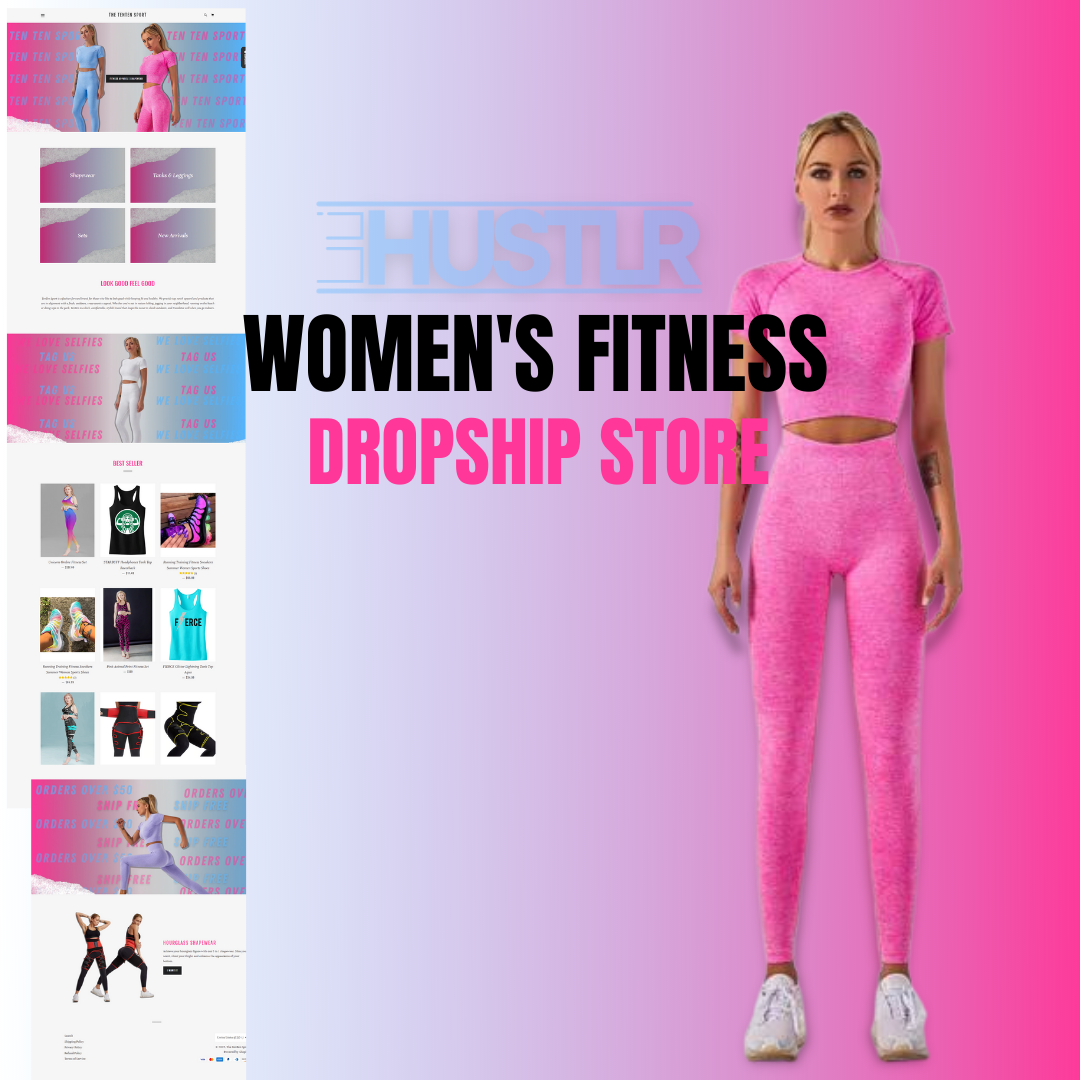 Shopify Women&#39;s Fitness Dropship Store - The TenTen Sport